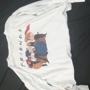 White Long Sleeved Friends Shirt